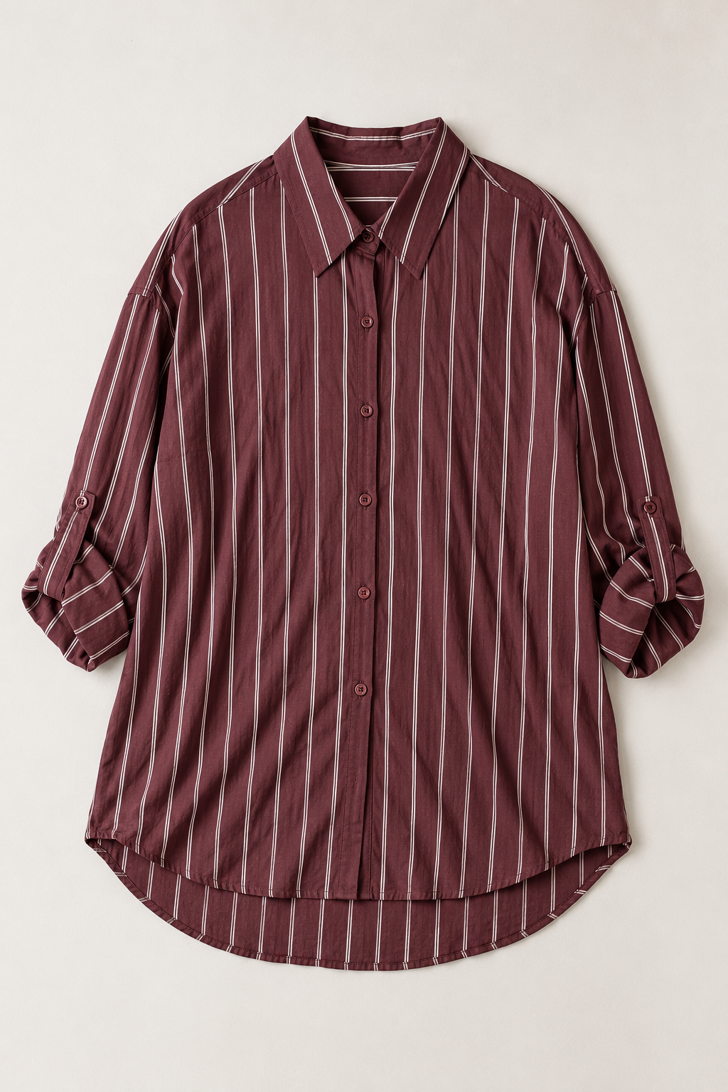 Isabel — Camisa oversize de rayas finas