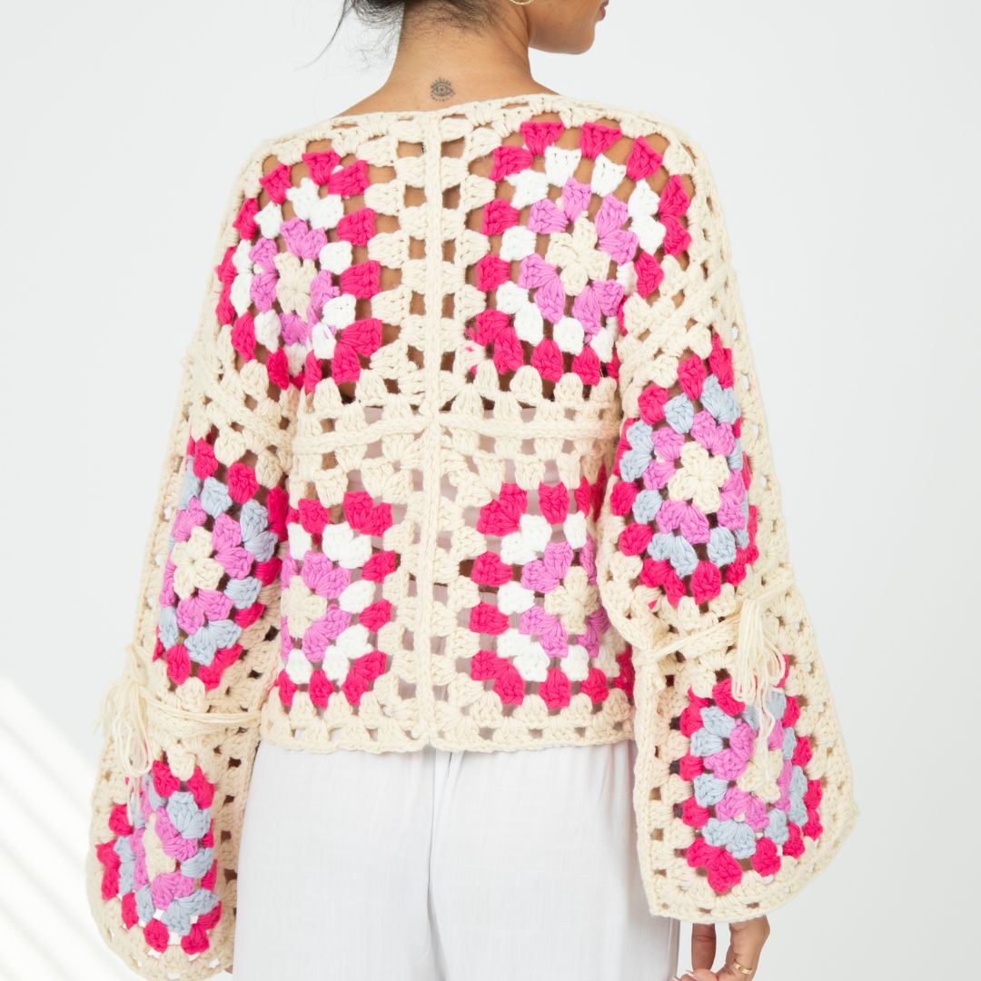 Idoia — Cárdigan boho artesanal