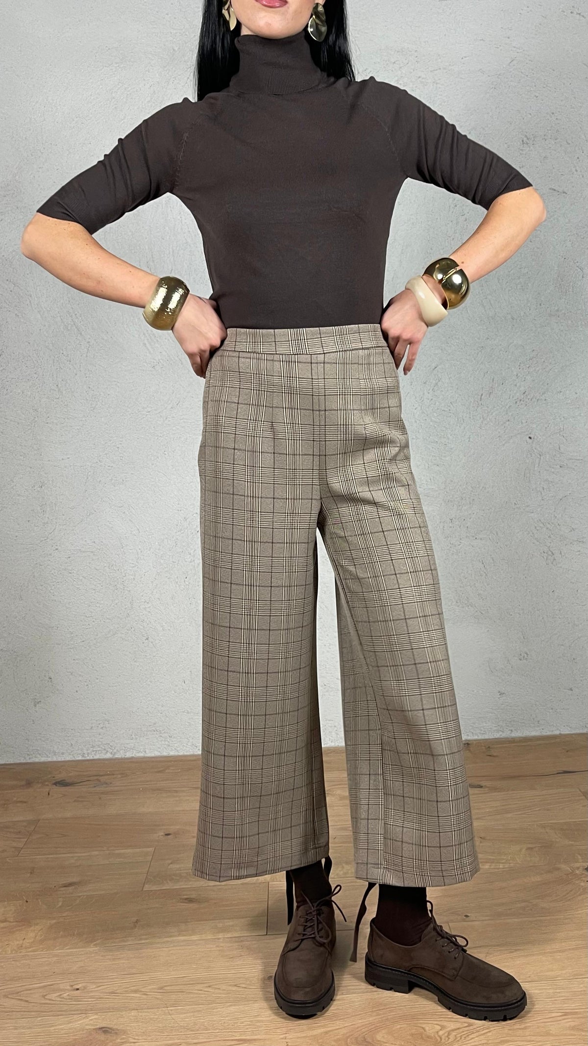 Jazmín — Pantalón de cuadros príncipe de Gales