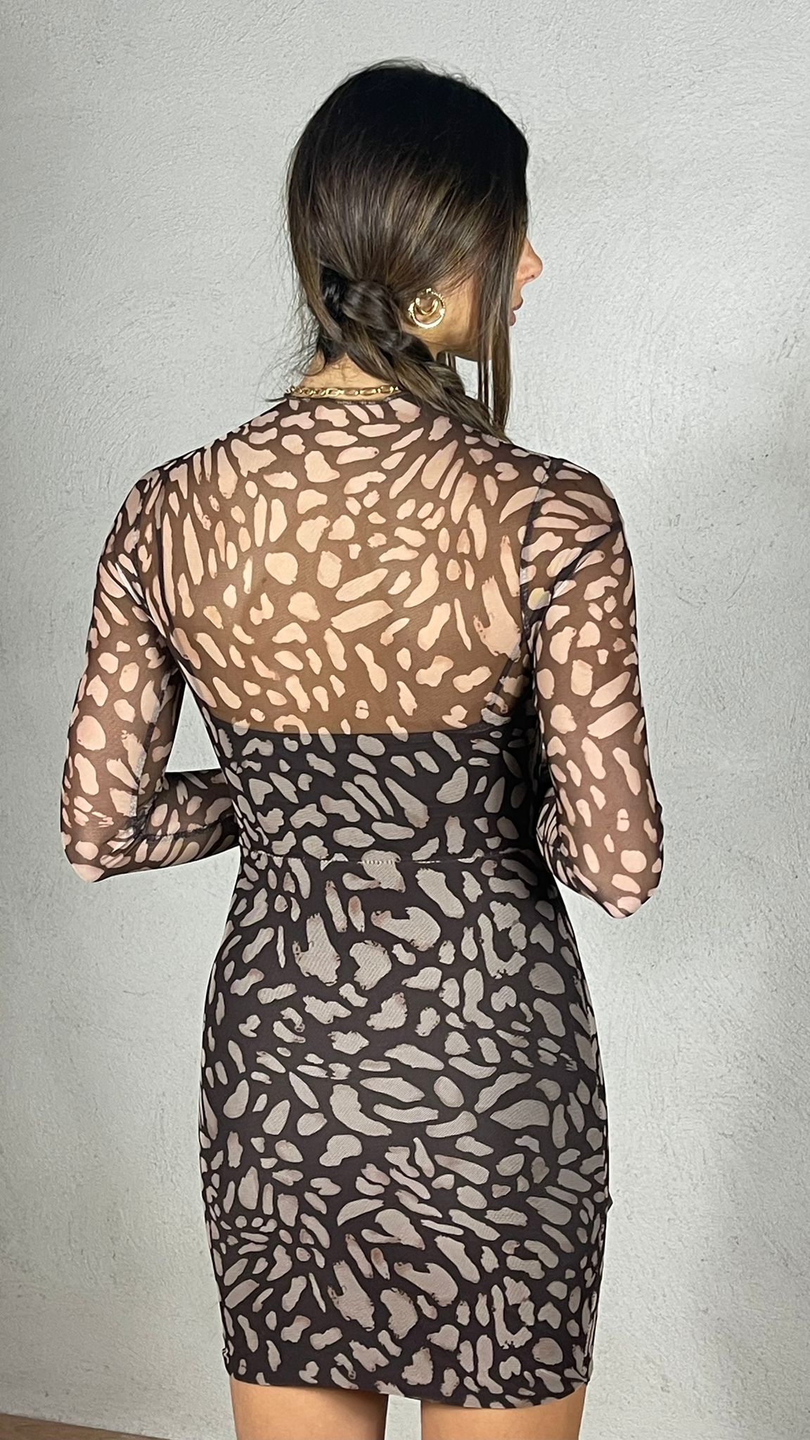 Uma — Mini vestido leopardo