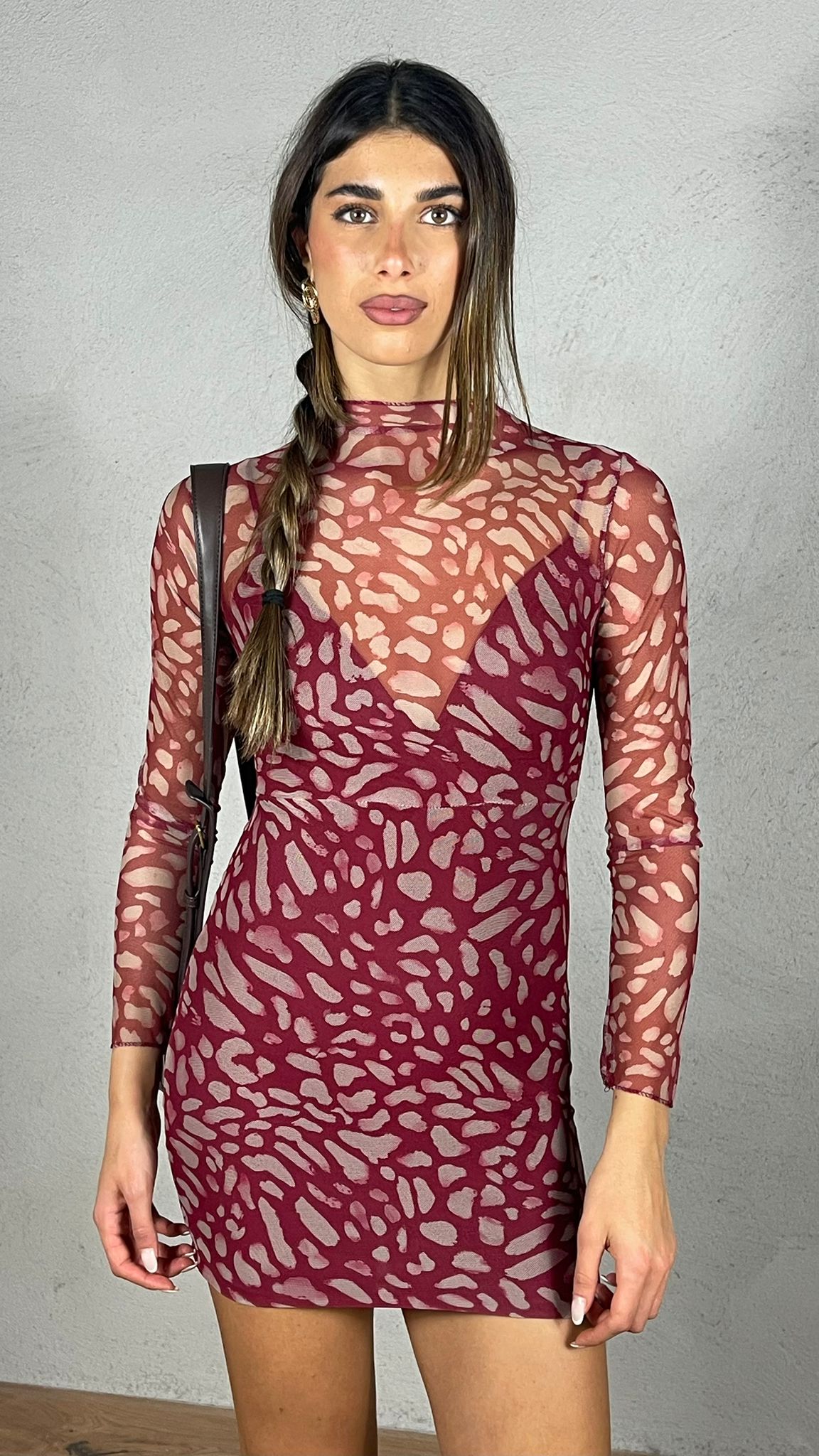 Uma — Mini vestido leopardo