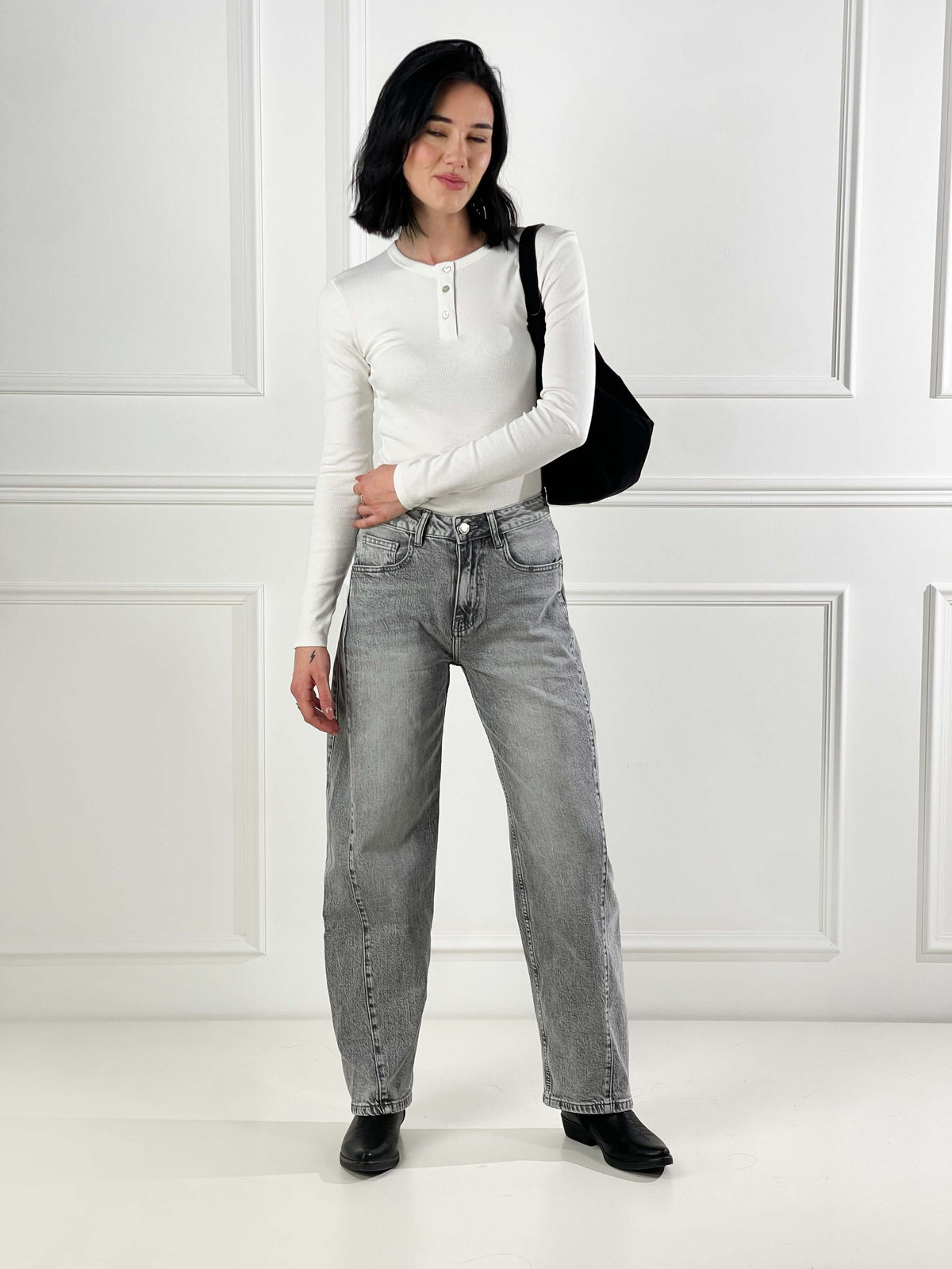 Cecilia — Jeans con costuras laterales