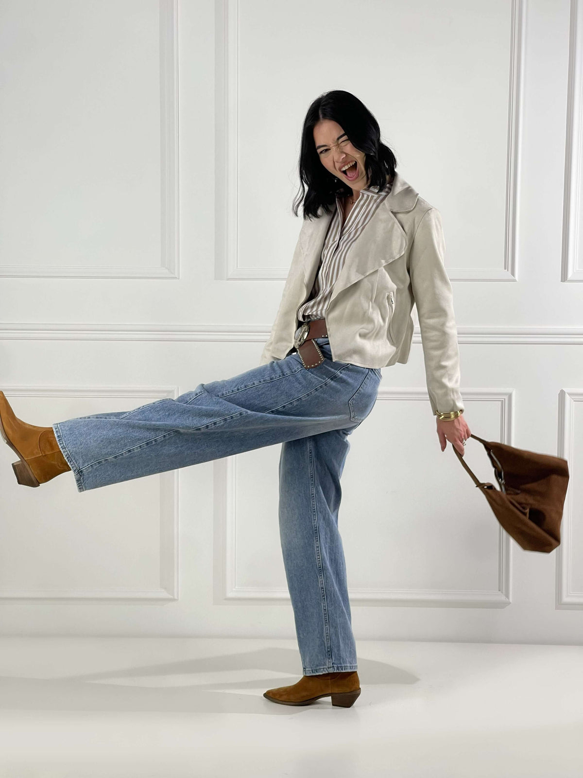 Cecilia — Jeans con costuras laterales