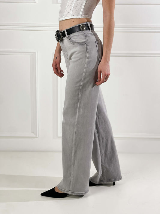 Clotilde — Jeans wide leg gris