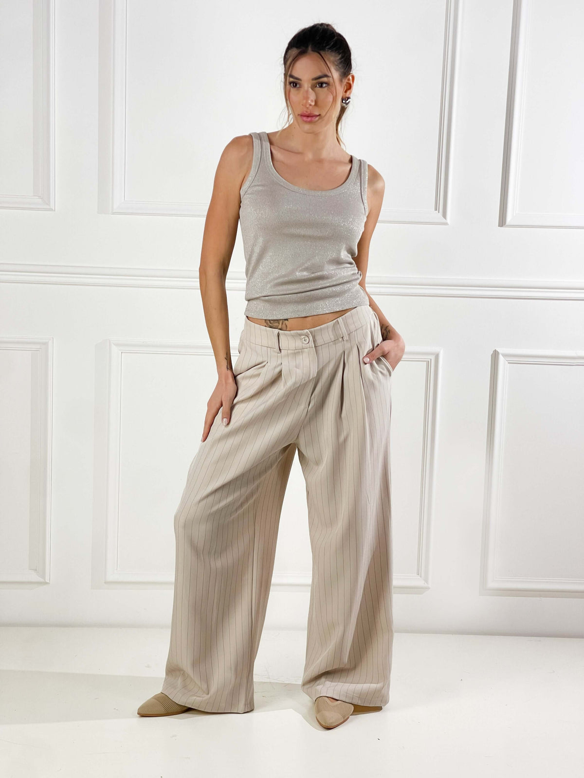 Dana — Pantalón Miami de raya diplomática