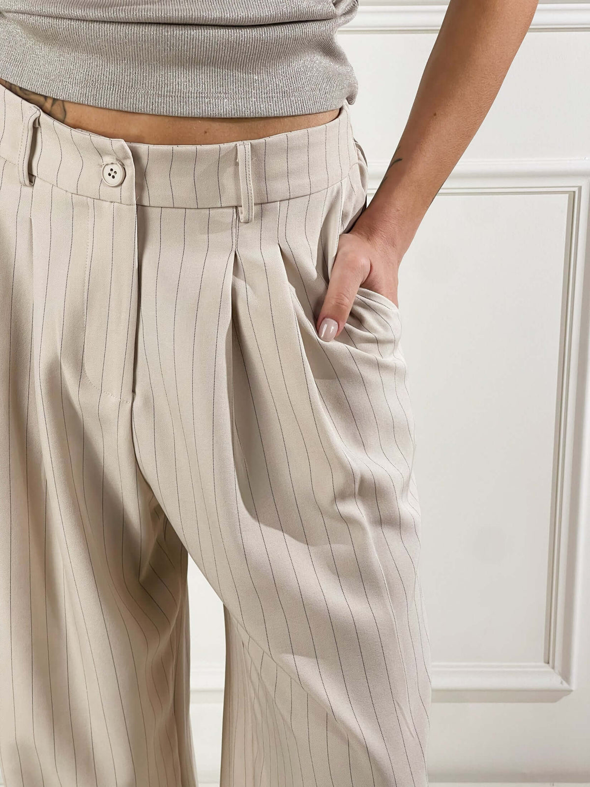 Dana — Pantalón Miami de raya diplomática