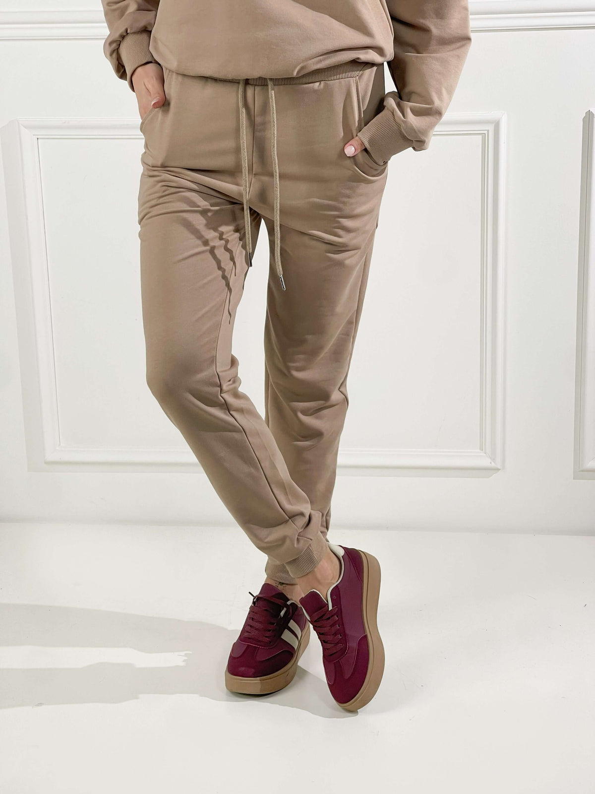 Elia — Pantalón de felpa con elástico en el tobillo