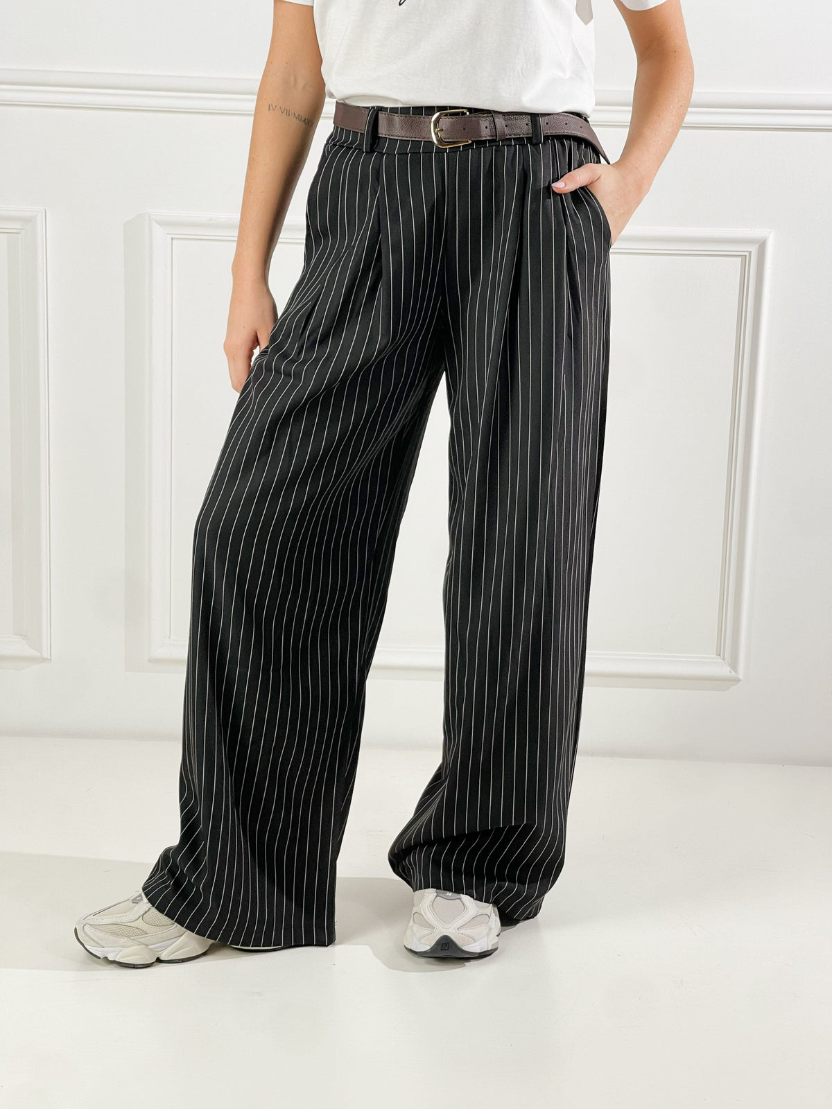 Helga — Pantalón sastre de raya diplomática
