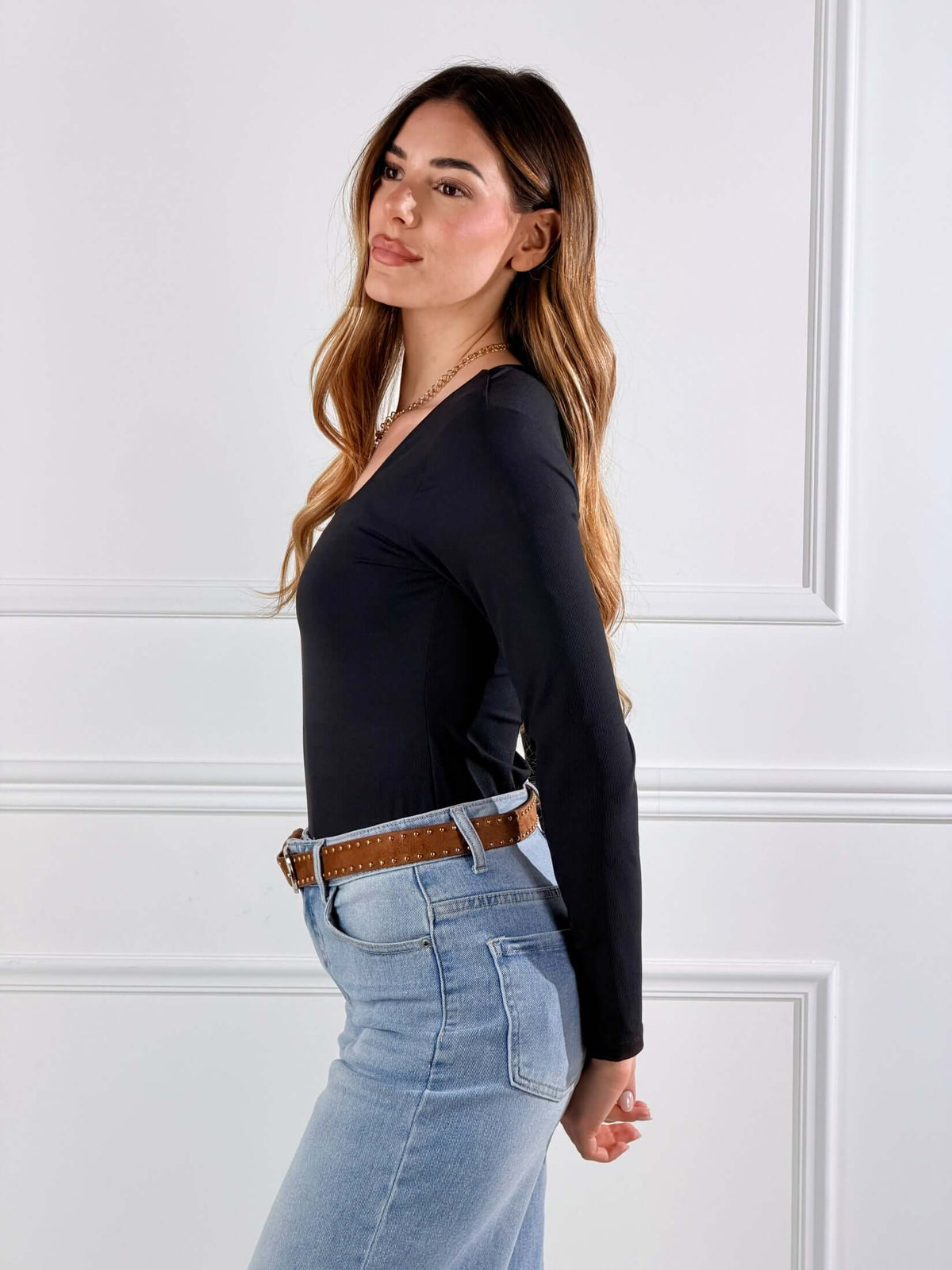 Itziar — Body de escote cuadrado
