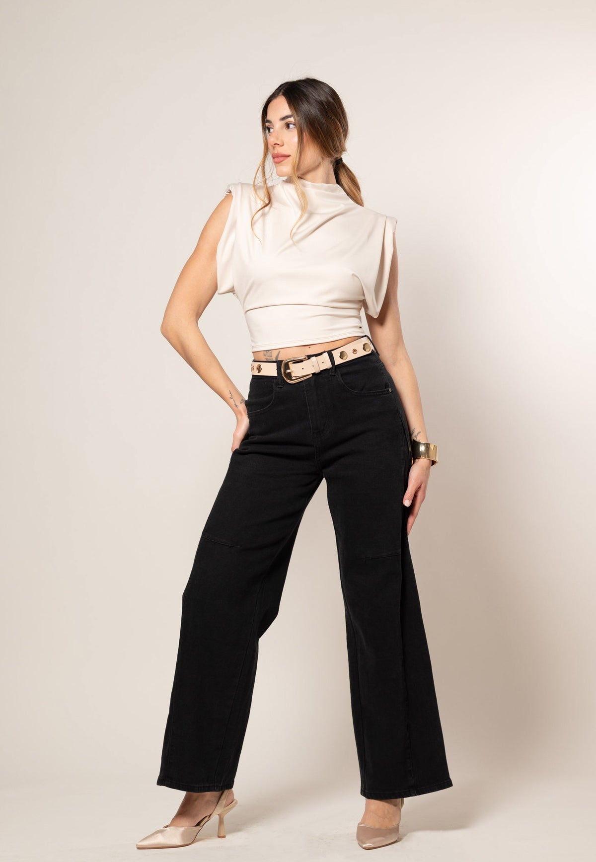 Elvia — Pantalón cargo estructurado