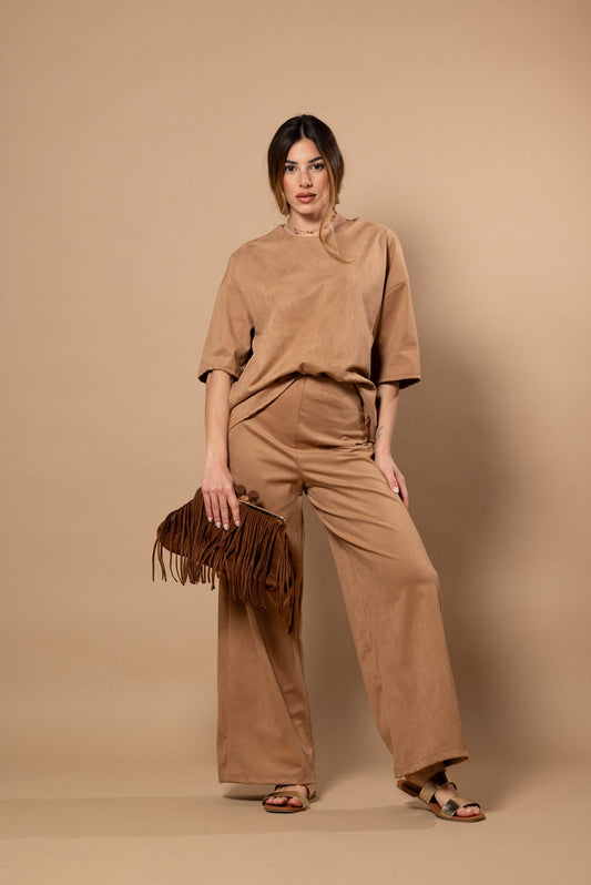 Flavia — Pantalón efecto ante