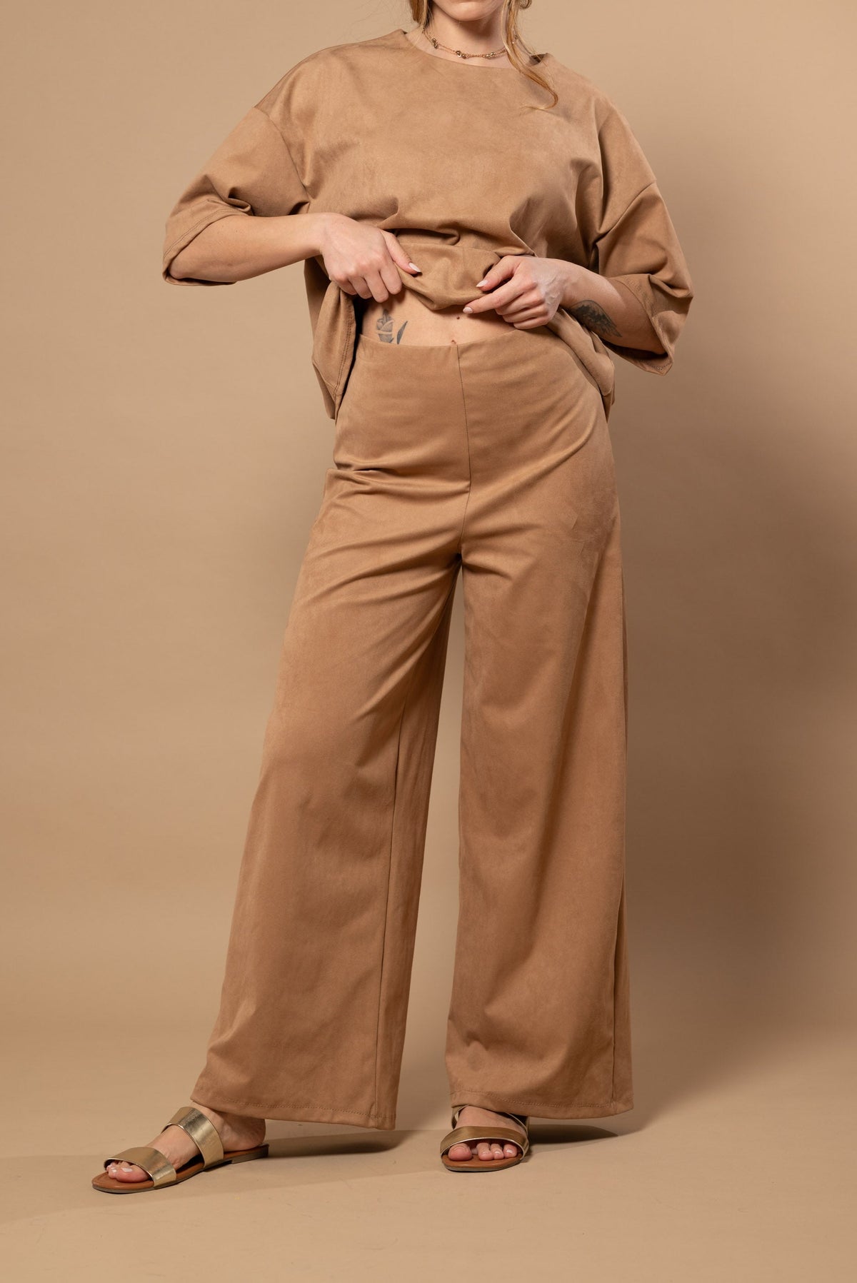 Flavia — Pantalón efecto ante