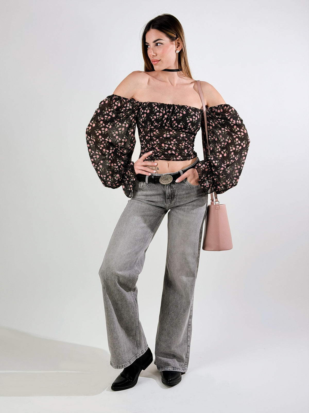 Estela — Blusa Bardot de hombros descubiertos