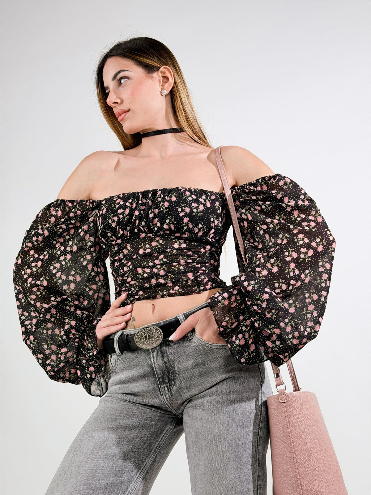 Estela — Blusa Bardot de hombros descubiertos