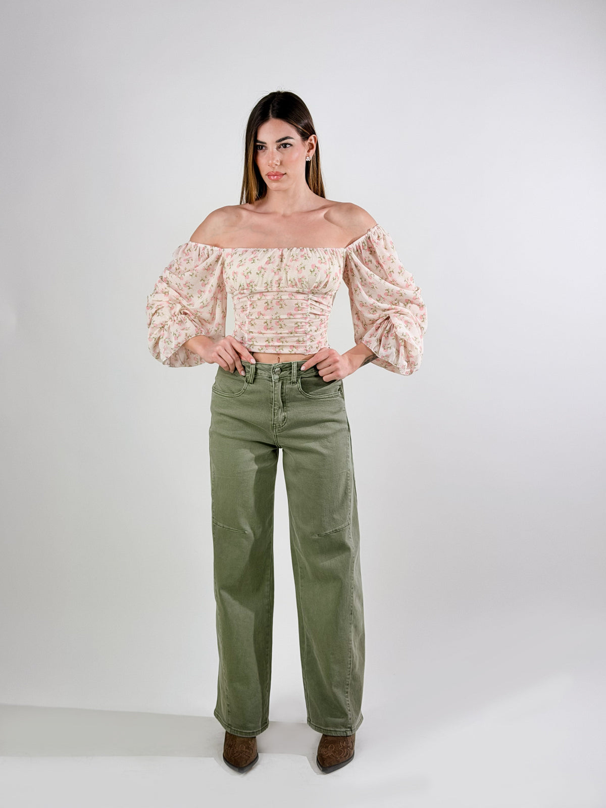 Estela — Blusa Bardot de hombros descubiertos