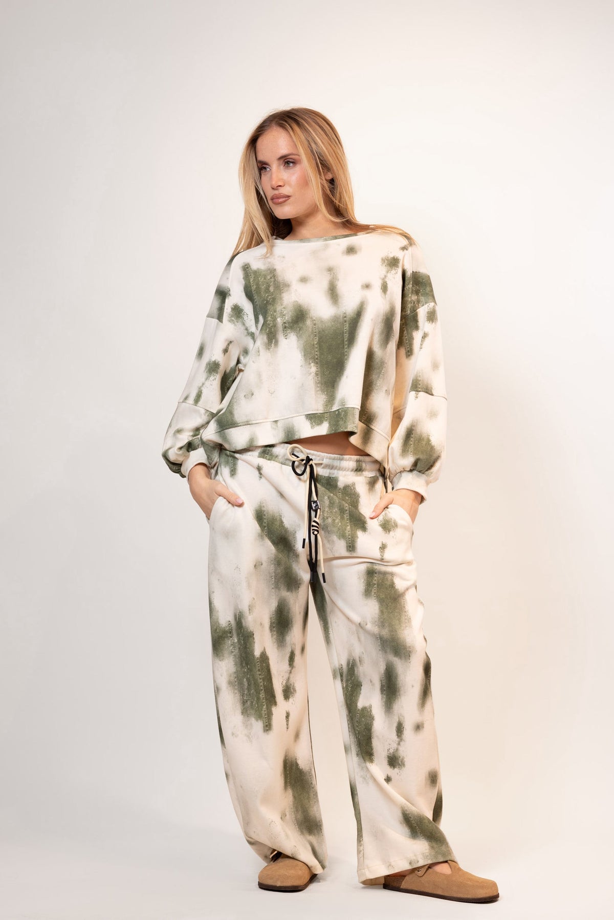 Enriqueta — Pantalón de felpa tie-dye