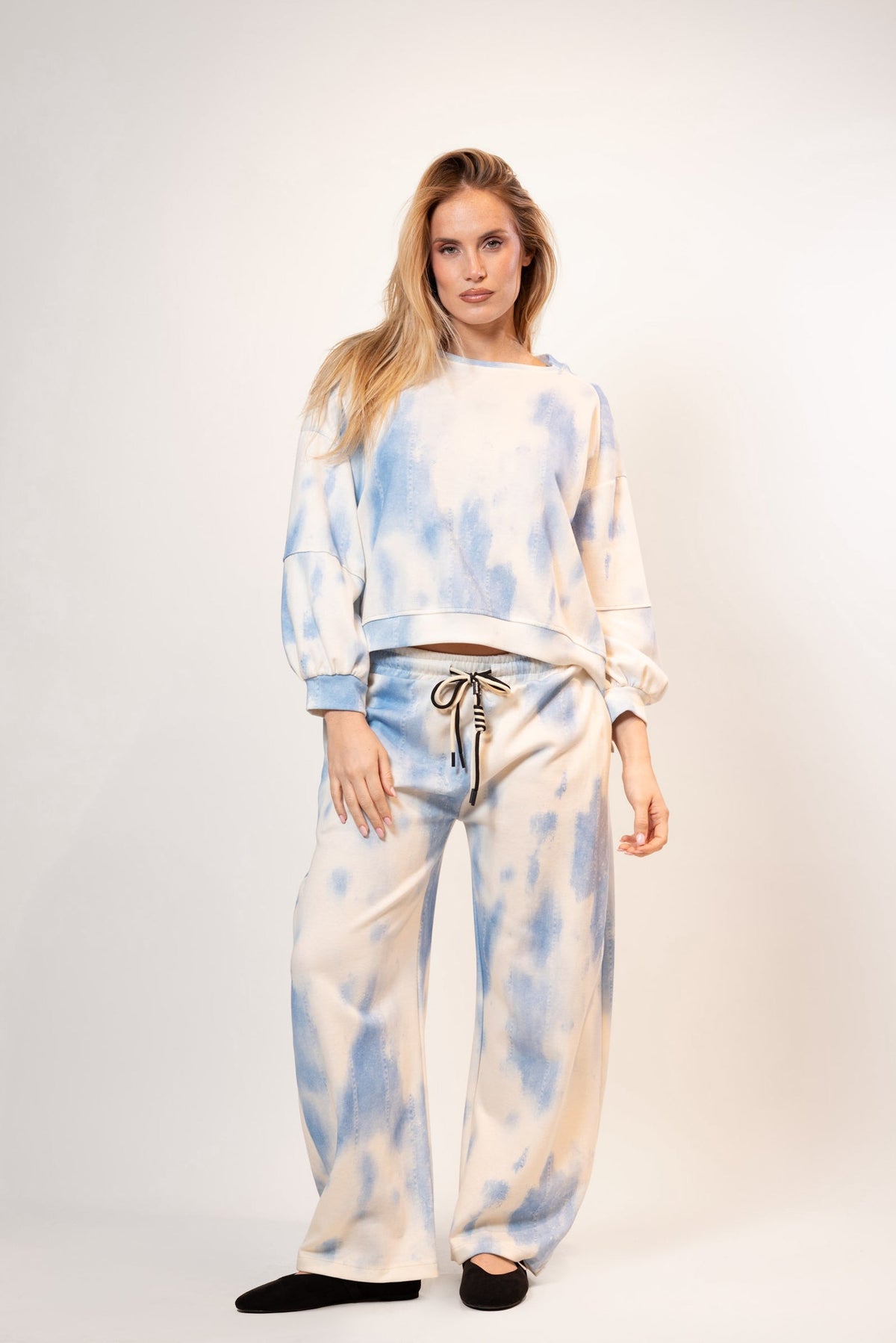 Enriqueta — Pantalón de felpa tie-dye