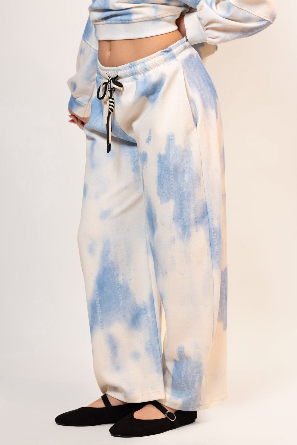 Enriqueta — Pantalón de felpa tie-dye