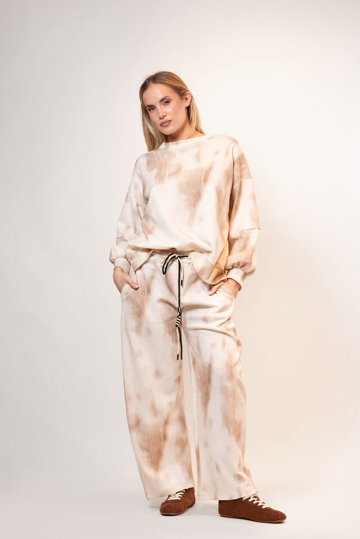 Enriqueta — Pantalón de felpa tie-dye