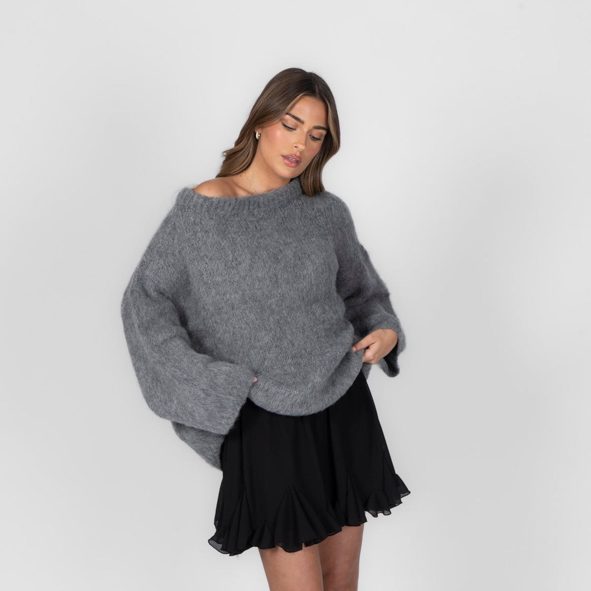 Julieta — Punto ultra suave con hombros descubiertos