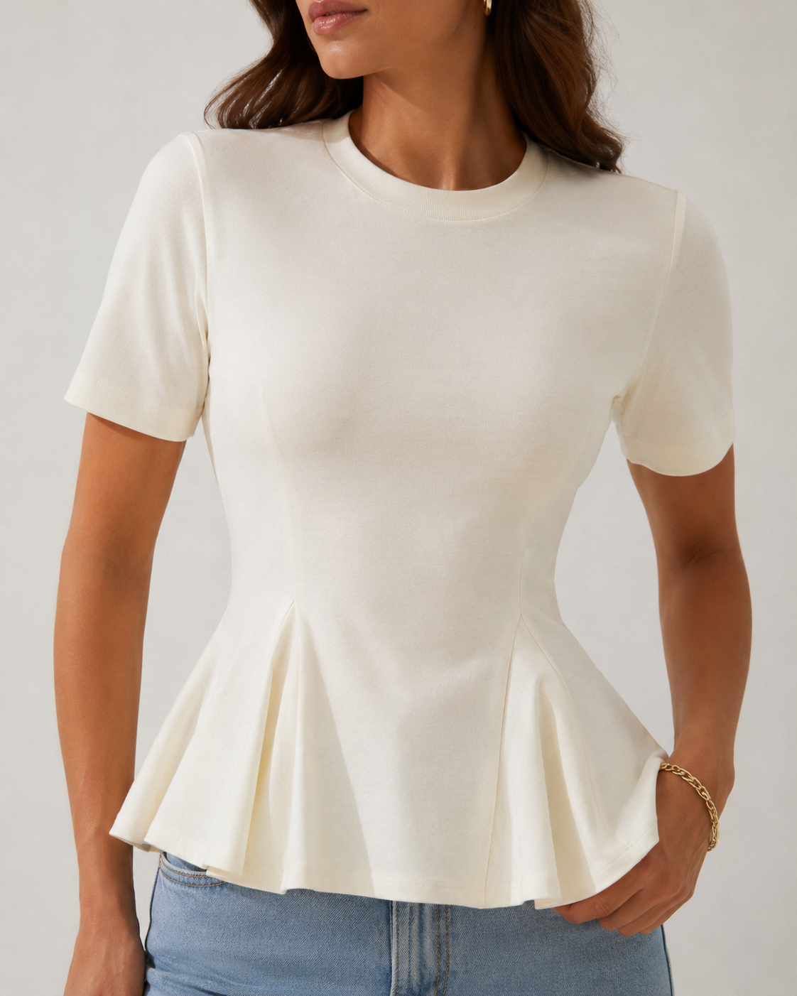 Luisa — Camiseta con peplum