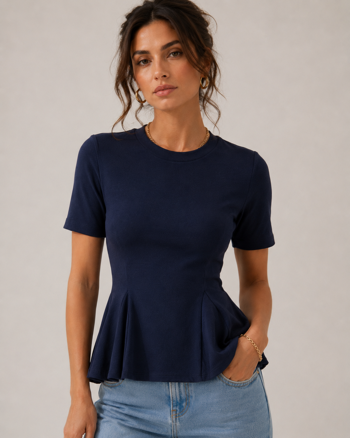 Luisa — Camiseta con peplum