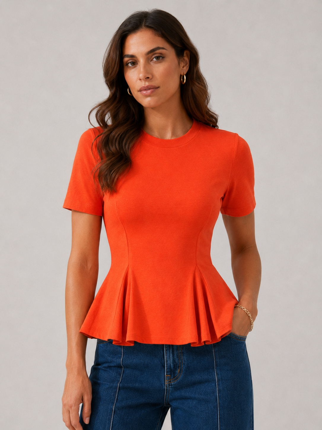 Luisa — Camiseta con peplum