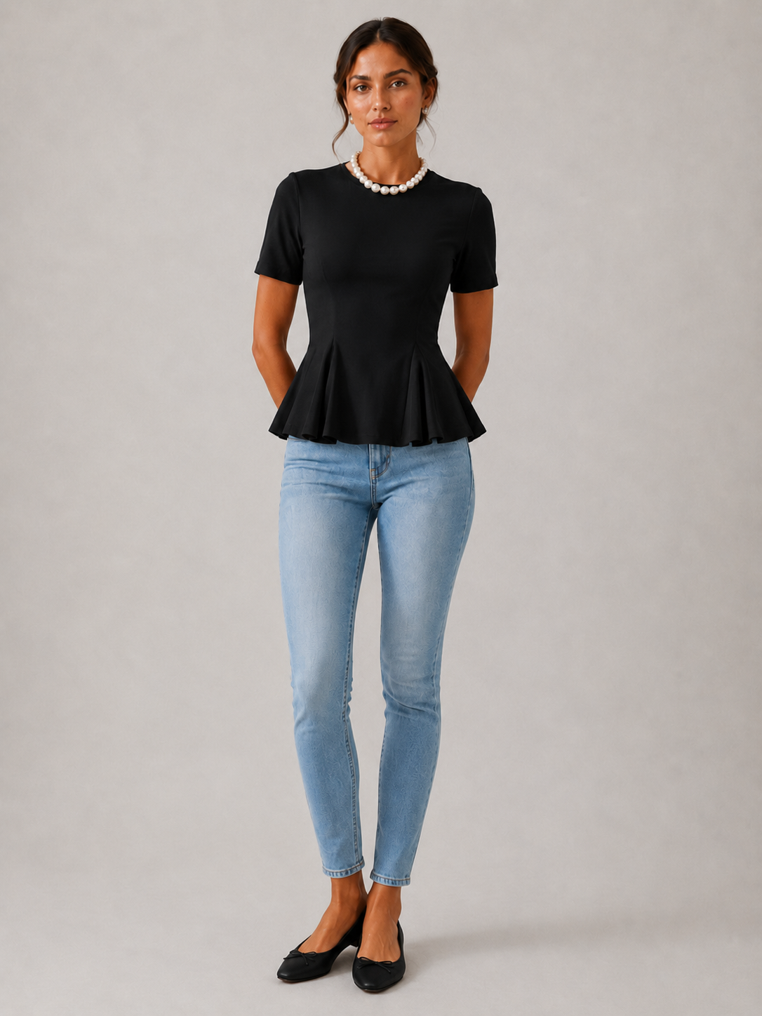 Luisa — Camiseta con peplum