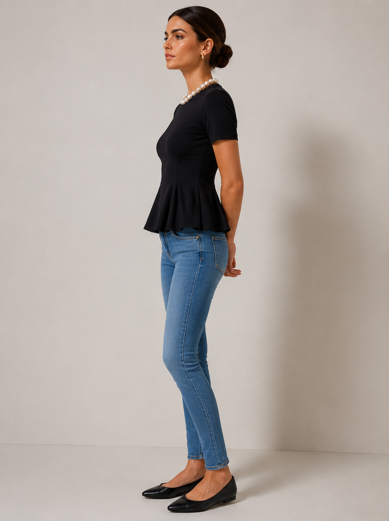 Luisa — Camiseta con peplum