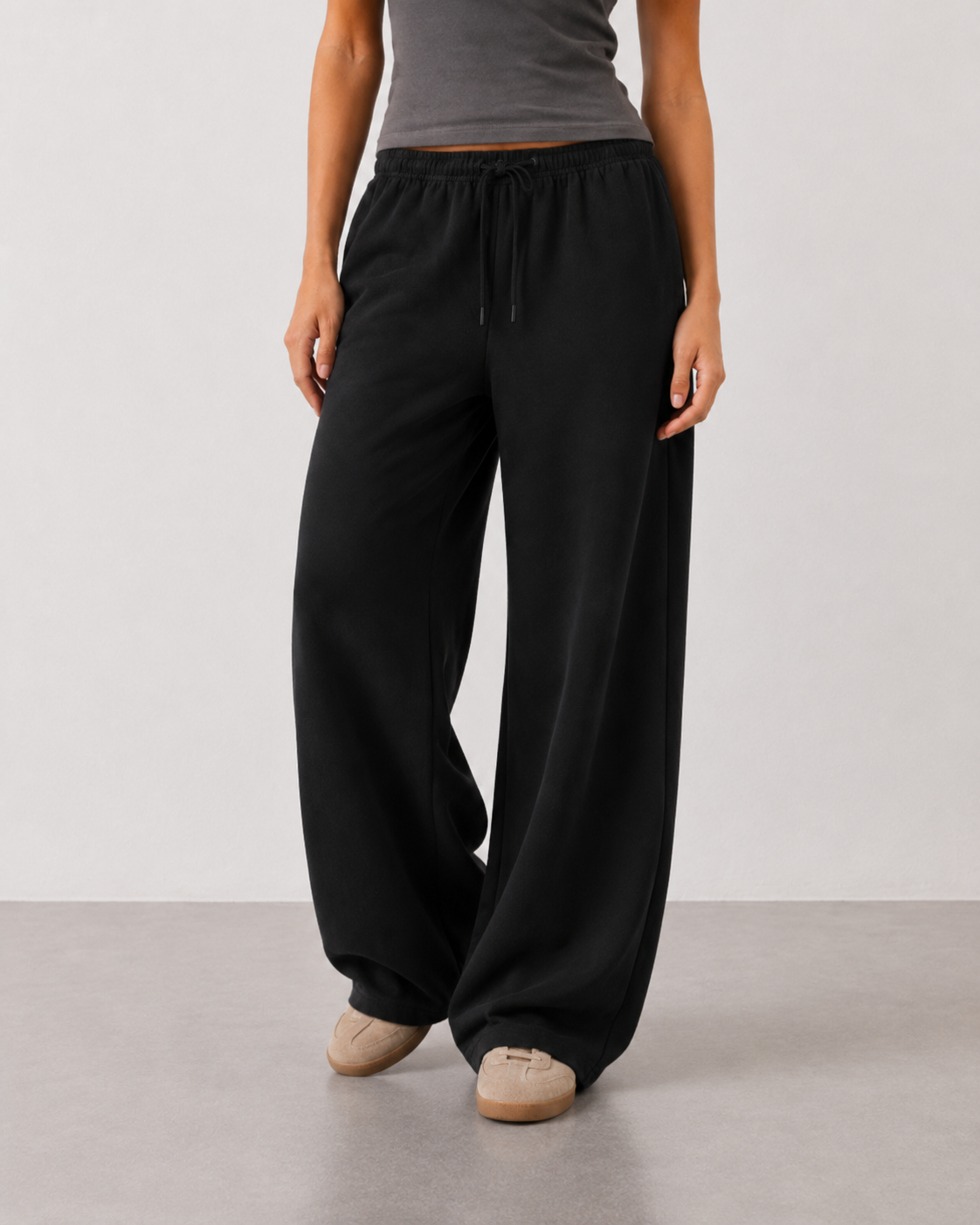 Mabel — Pantalón jogger de pierna ancha con cordón