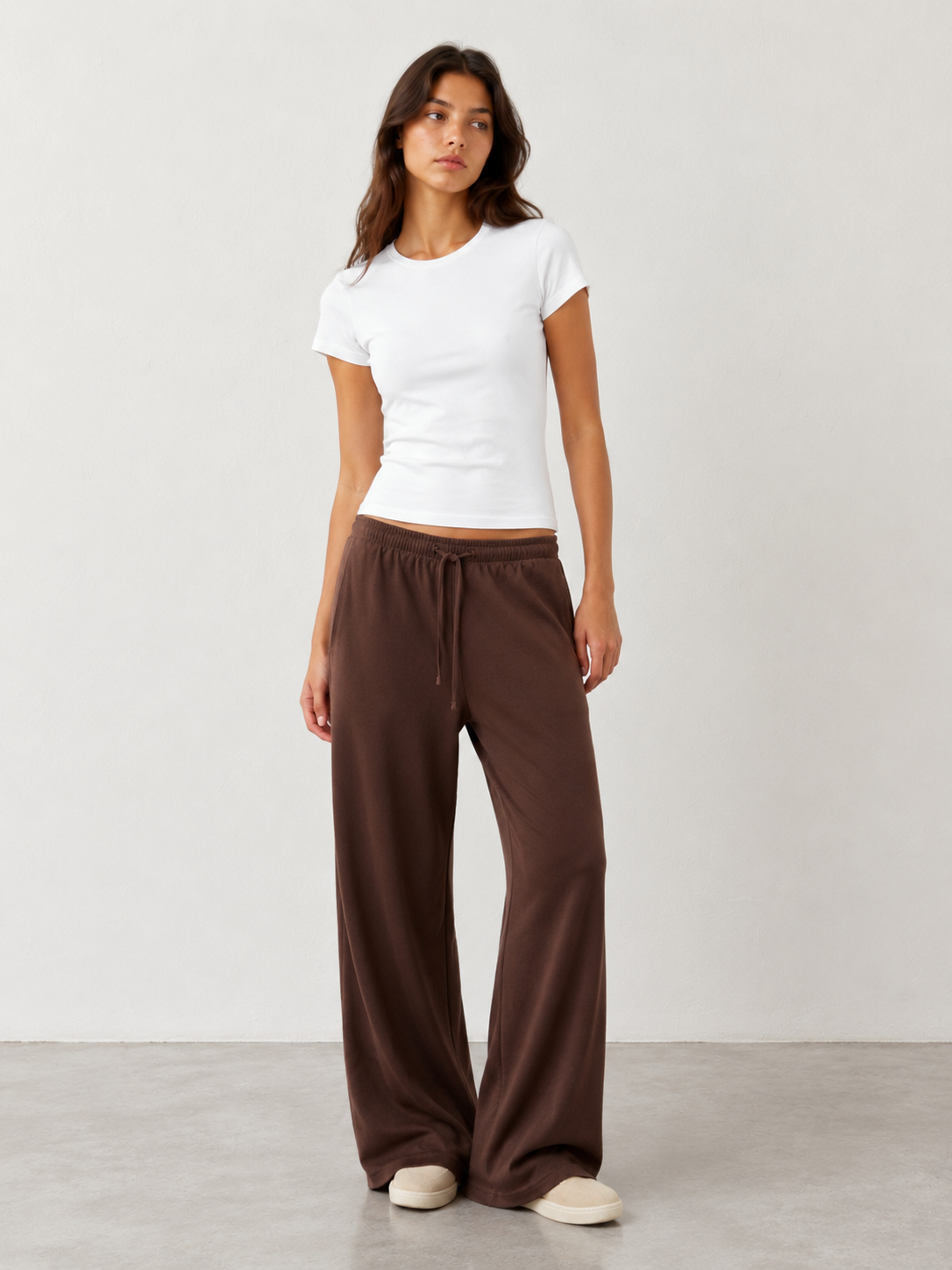 Mabel — Pantalón jogger de pierna ancha con cordón