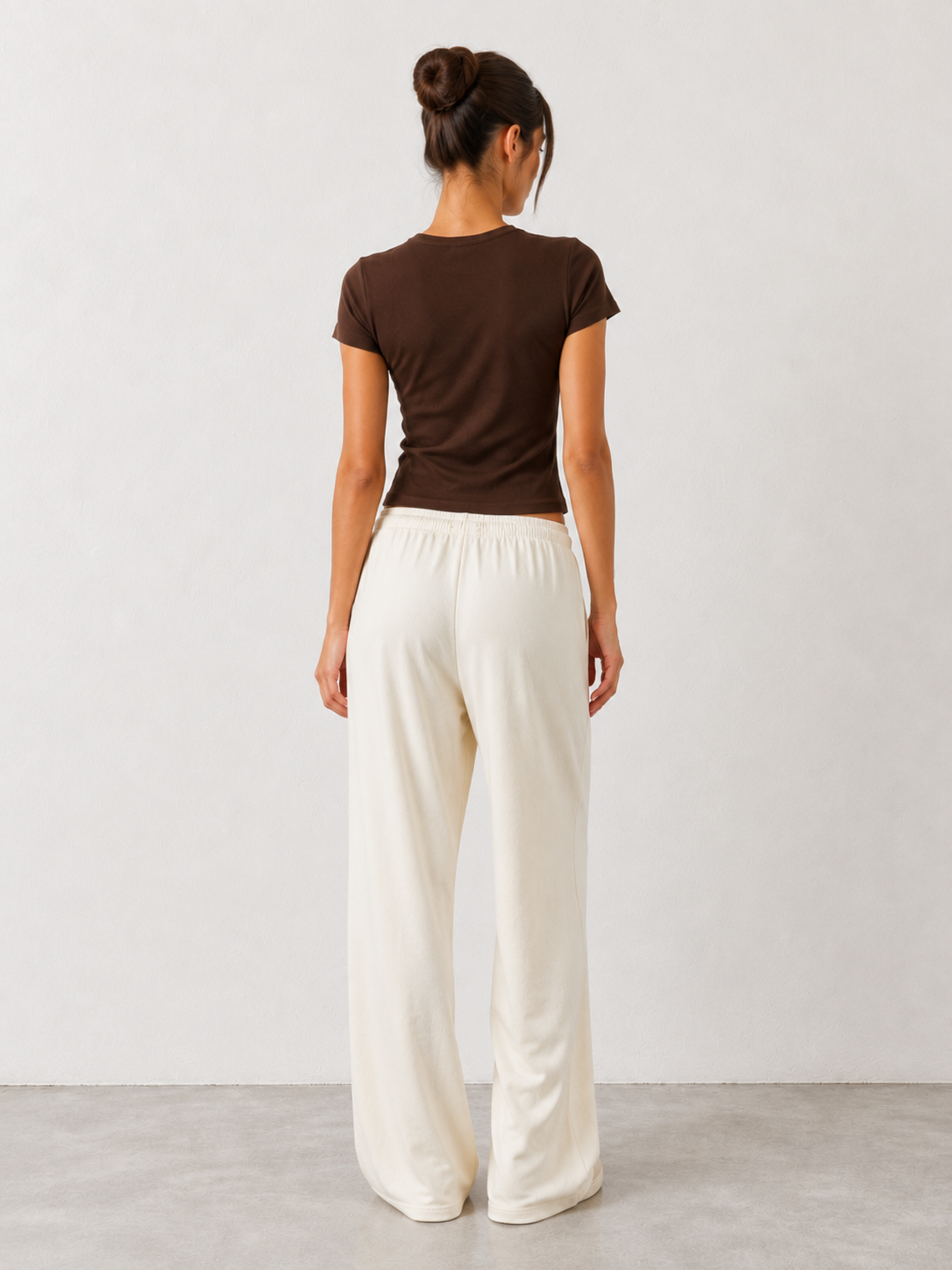 Mabel — Pantalón jogger de pierna ancha con cordón