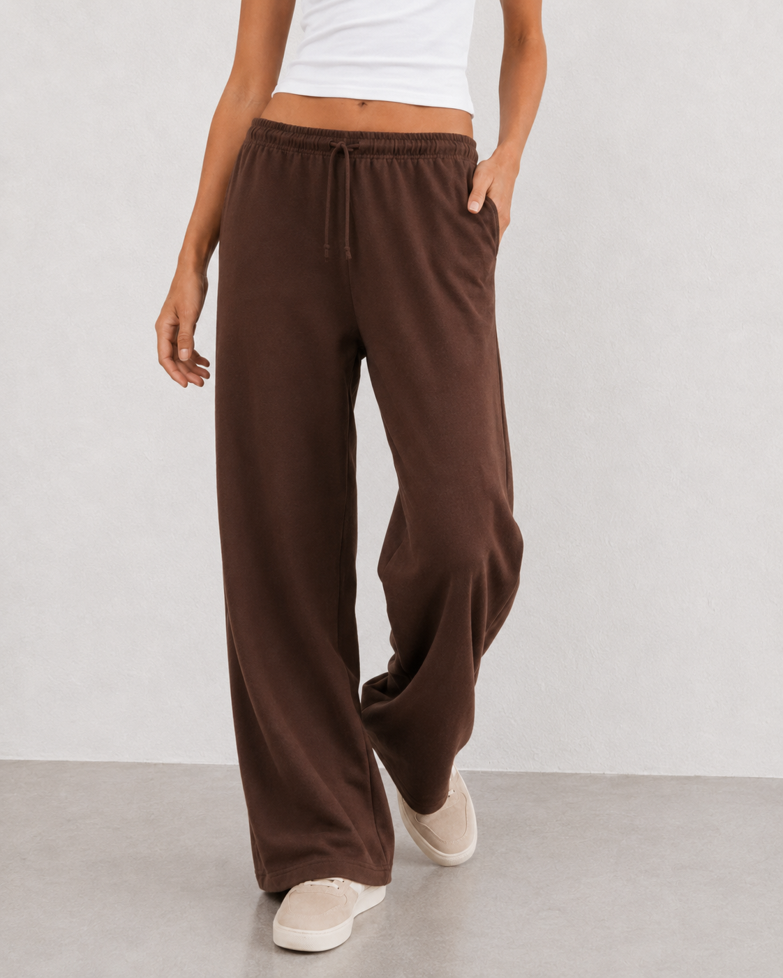 Mabel — Pantalón jogger de pierna ancha con cordón