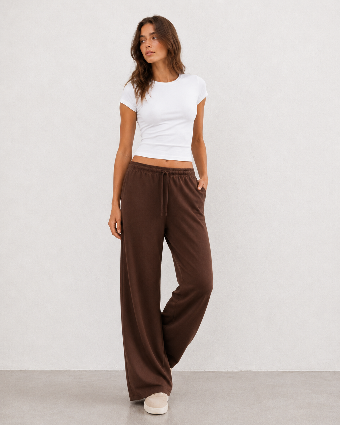 Mabel — Pantalón jogger de pierna ancha con cordón