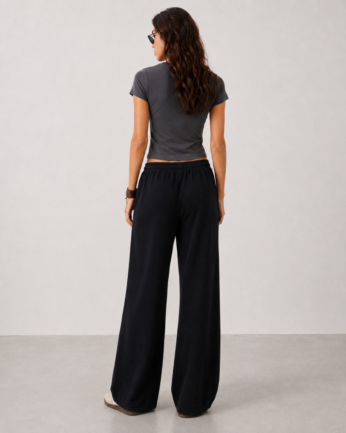 Mabel — Pantalón jogger de pierna ancha con cordón