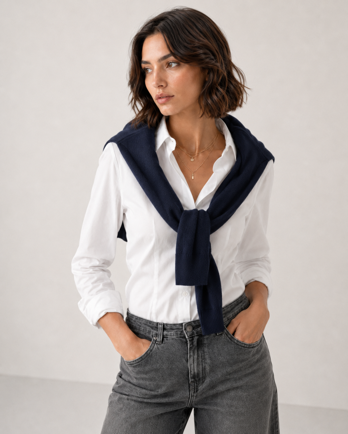 Fiona — Camisa de algodón stretch