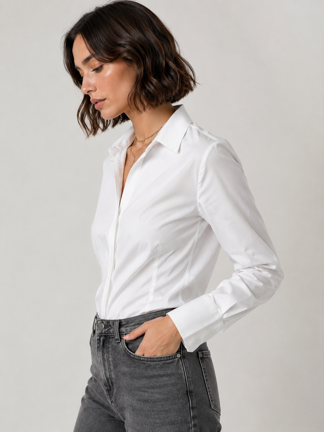 Fiona — Camisa de algodón stretch