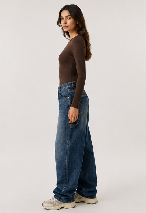 Livia — Body de manga larga efecto segunda piel
