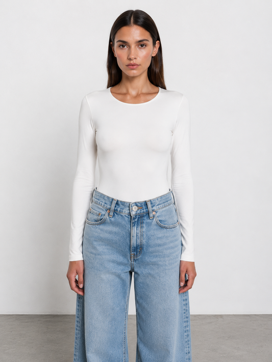 Livia — Body de manga larga efecto segunda piel