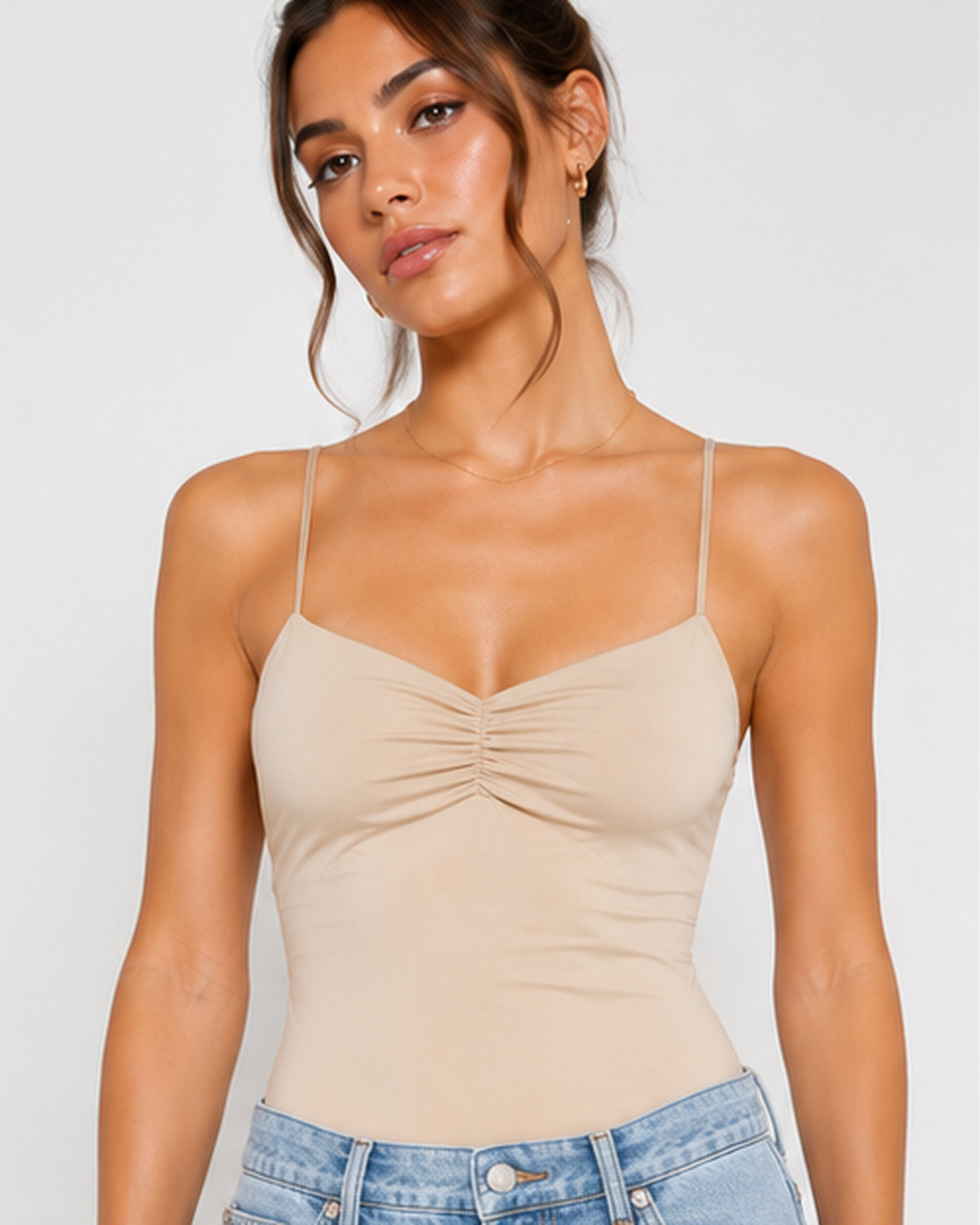 Magdalena — Body bustier con fruncido