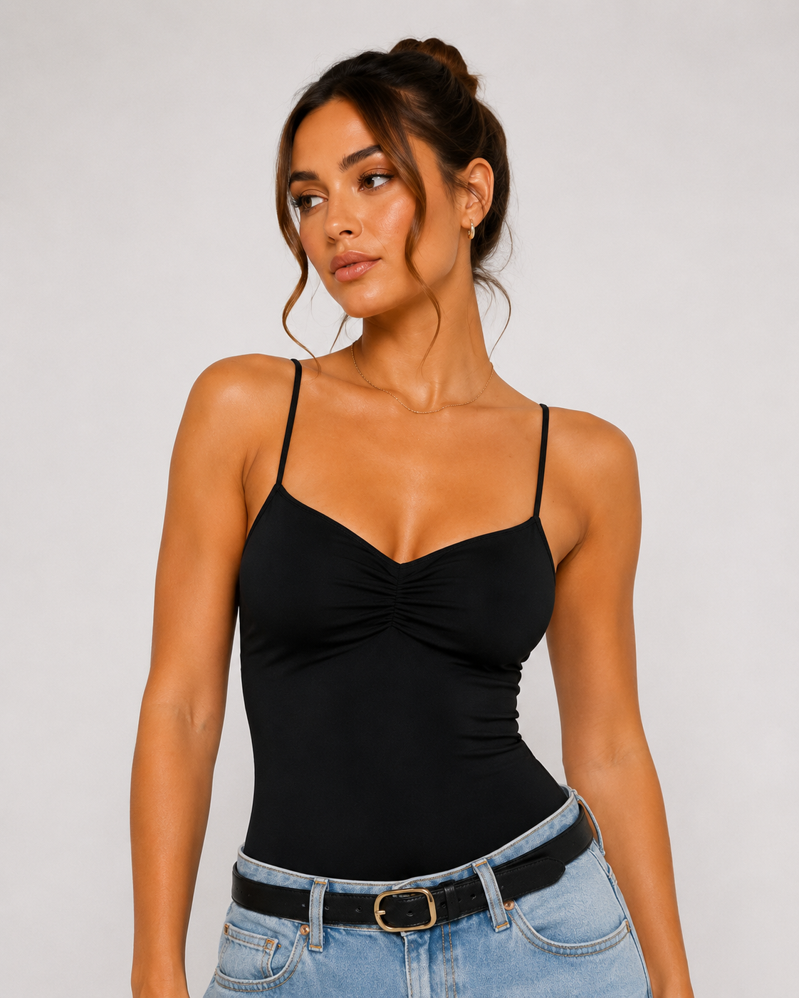 Magdalena — Body bustier con fruncido