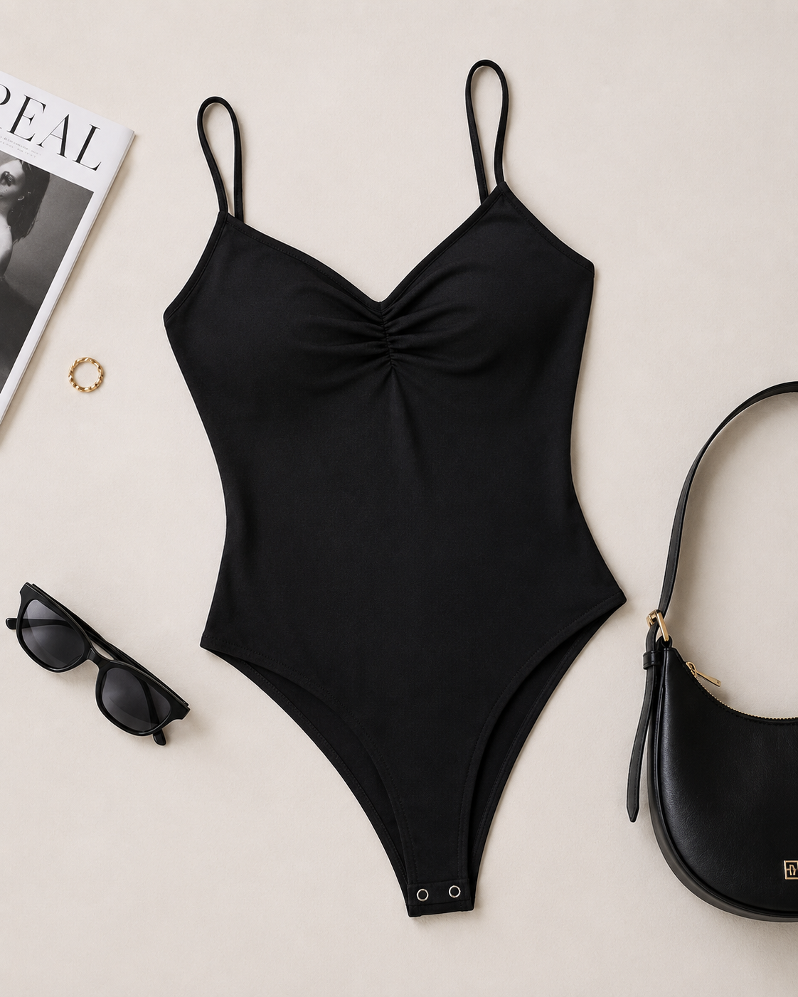 Magdalena — Body bustier con fruncido