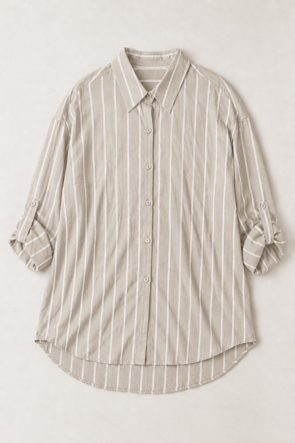 Isabel — Camisa oversize de rayas finas