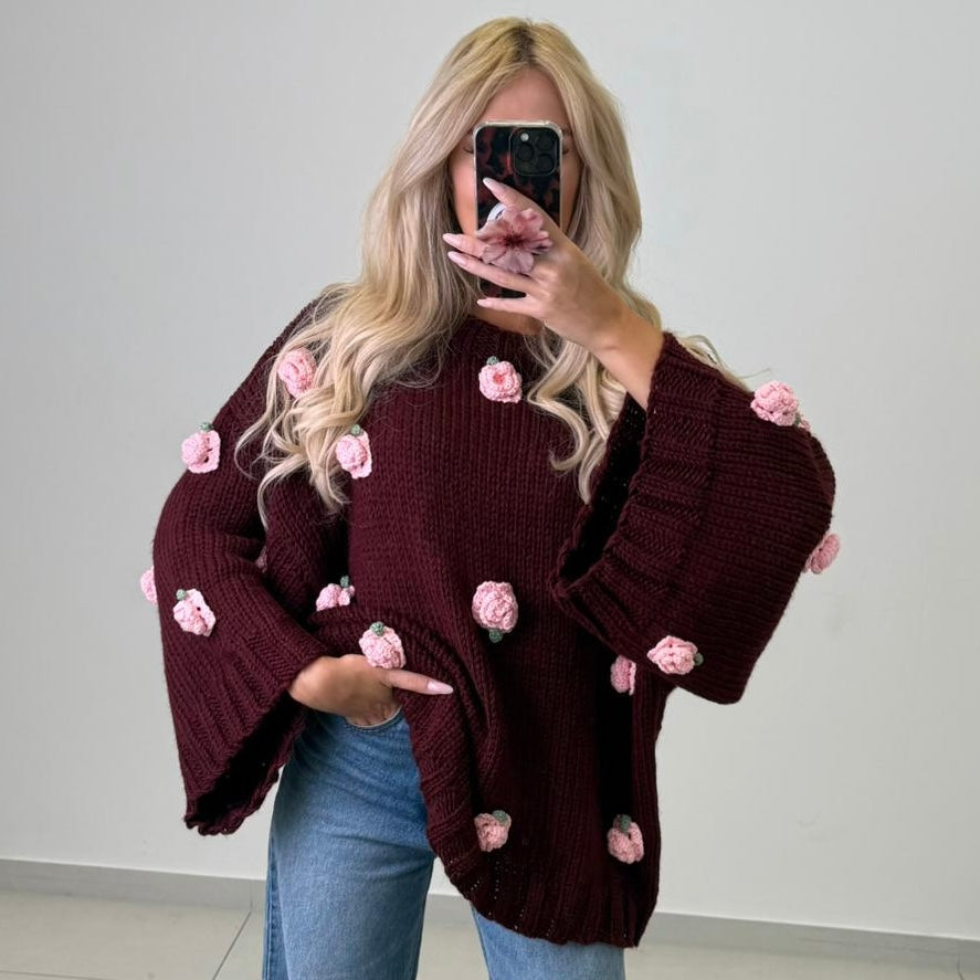 Dafne — Jersey artesanal de rosas