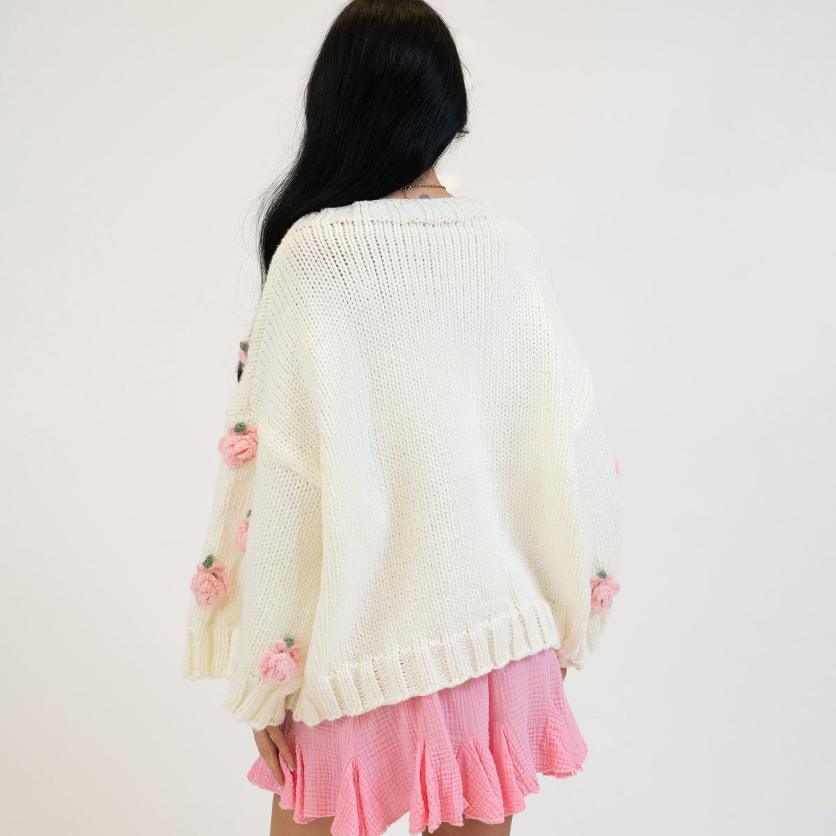 Dafne — Jersey artesanal de rosas