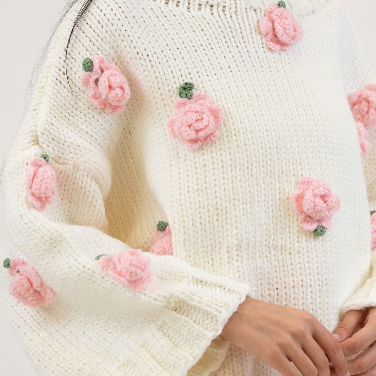 Dafne — Jersey artesanal de rosas