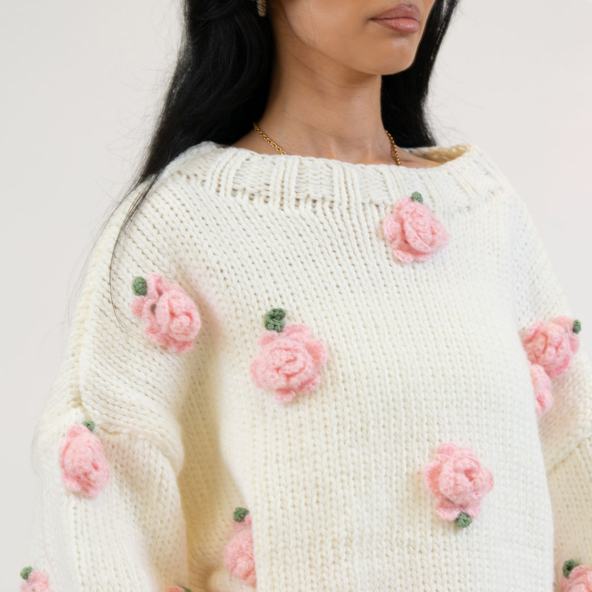 Dafne — Jersey artesanal de rosas