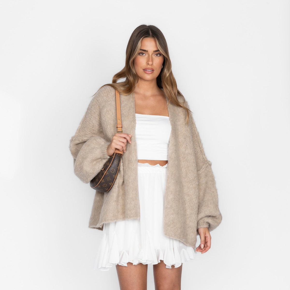 Pía — Cárdigan casual holgado ultra suave