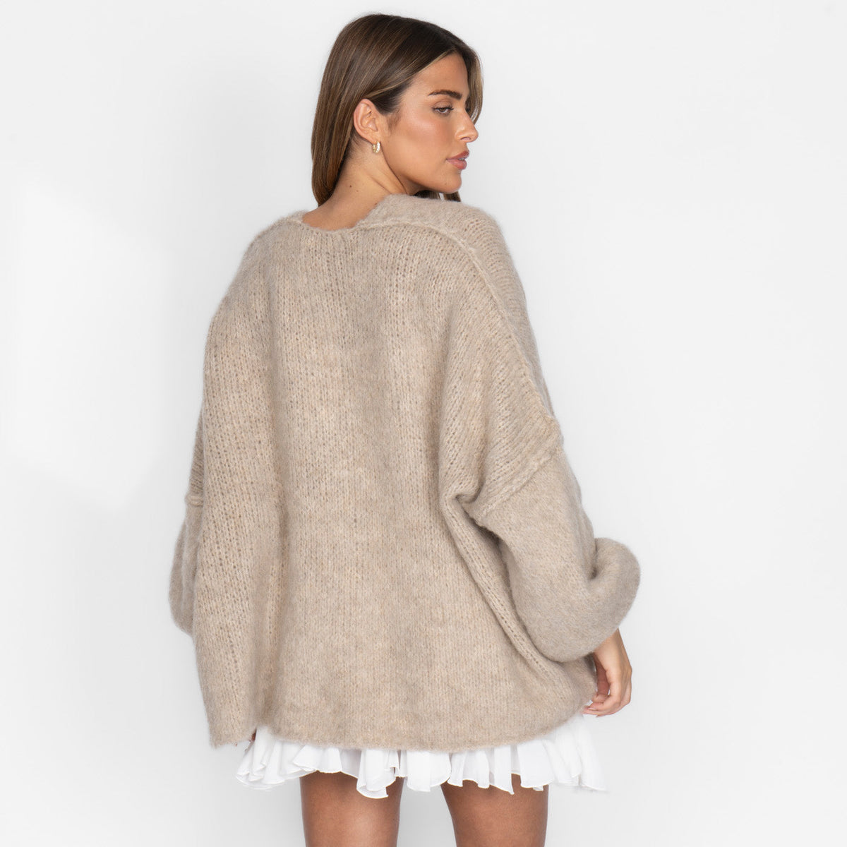 Pía — Cárdigan casual holgado ultra suave
