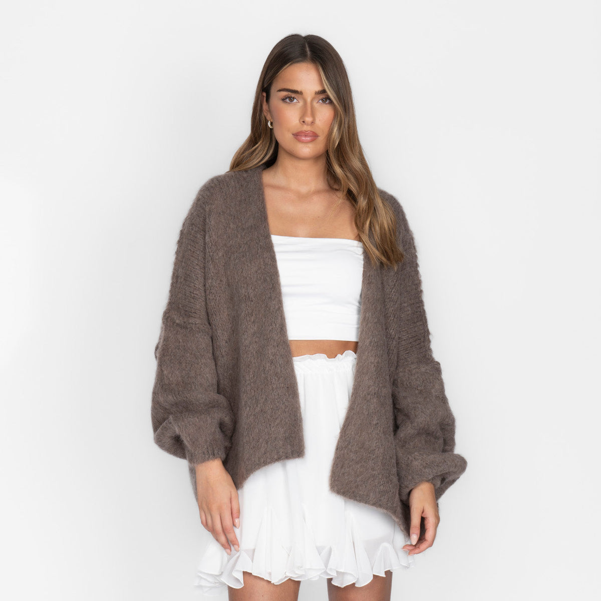 Pía — Cárdigan casual holgado ultra suave